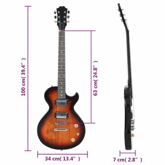 Gitaar voor beginners elektrisch met tas 4/4 39&amp;quot; zwart
