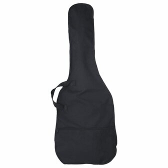 Basgitaar voor beginners elektrisch met tas 4/4 46&amp;quot; blauw zwart