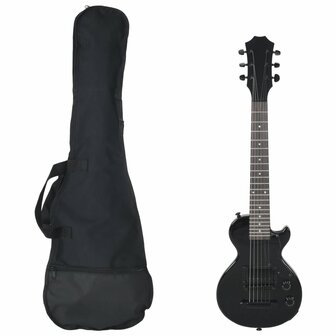 Gitaar voor beginners elektrisch met tas 3/4 30&amp;quot; zwart