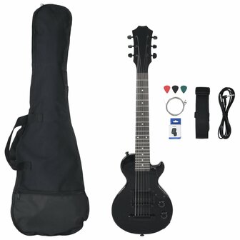 Gitaar voor beginners elektrisch met tas 3/4 30&amp;quot; zwart