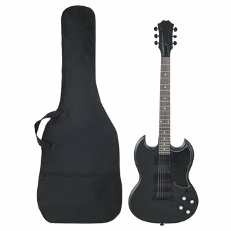Gitaar voor beginners elektrisch met tas 4/4 39&amp;quot; zwart