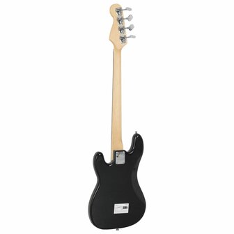 Basgitaar voor beginners elektrisch met tas 4/4 46&amp;quot; bruin wit