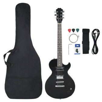 Gitaar voor beginners elektrisch met tas 4/4 39&amp;quot; zwart