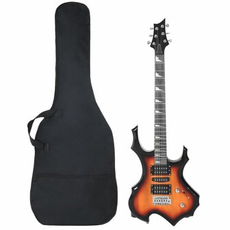 Gitaar voor beginners elektrisch met tas 4/4 39&amp;quot; zwart