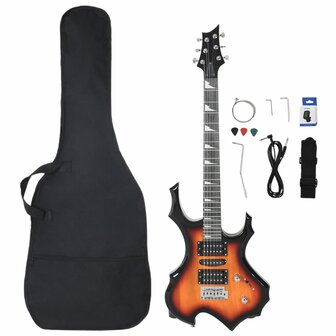 Gitaar voor beginners elektrisch met tas 4/4 39&amp;quot; zwart