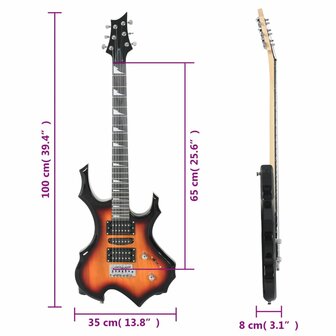Gitaar voor beginners elektrisch met tas 4/4 39&amp;quot; zwart