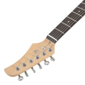 Gitaar voor beginners elektrisch met tas 4/4 39&amp;quot; bruin en wit