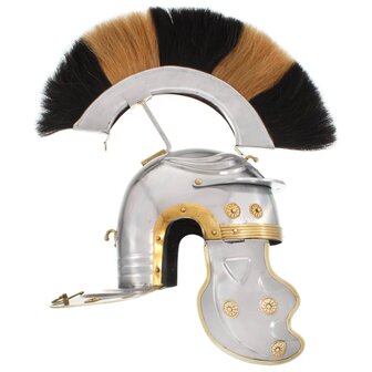 Soldatenhelm Romeins replica LARP staal zilverkleurig