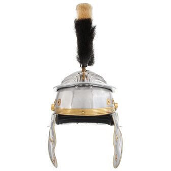 Soldatenhelm Romeins replica LARP staal zilverkleurig
