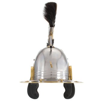Soldatenhelm Romeins replica LARP staal zilverkleurig