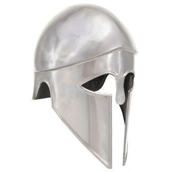 Soldatenhelm Grieks replica LARP staal zilverkleurig
