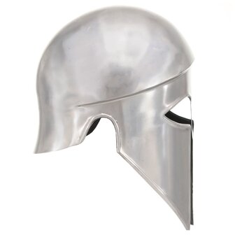 Soldatenhelm Grieks replica LARP staal zilverkleurig