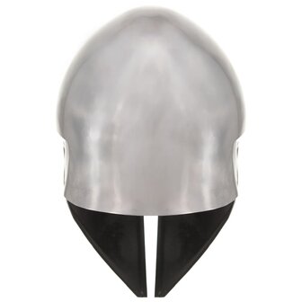 Soldatenhelm Grieks replica LARP staal zilverkleurig