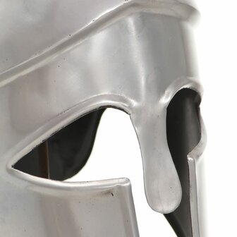 Soldatenhelm Grieks replica LARP staal zilverkleurig