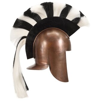 Soldatenhelm Grieks replica LARP staal koperkleurig