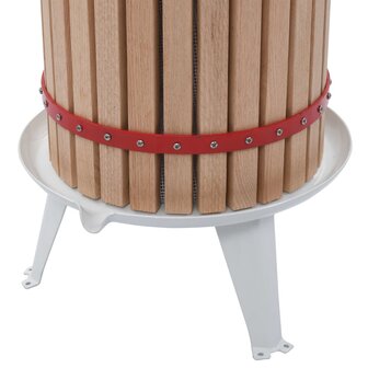 Fruit- en wijnpers met stoffen zak 24 L eikenhout