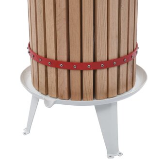 Fruit- en wijnpers met stoffen zak 30 L eikenhout