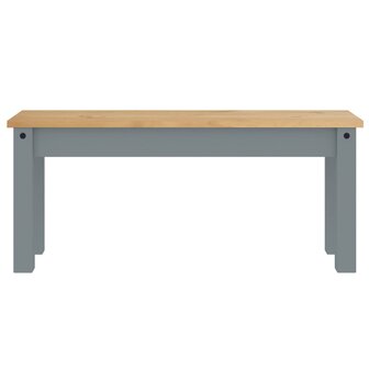 Eetkamerbank Panama 105x30x45 cm massief grenenhout grijs