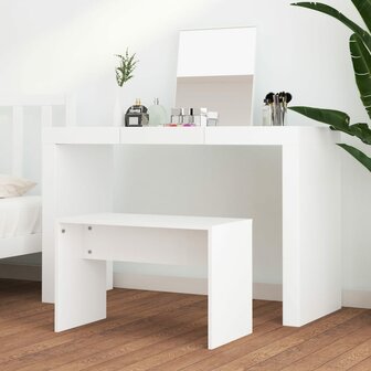 Kaptafelkruk 70x35x45 cm bewerkt hout wit