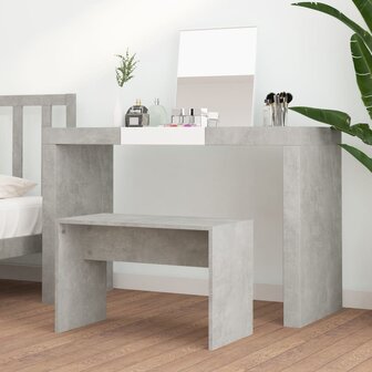 Kaptafelkruk 70x35x45 cm bewerkt hout betongrijs
