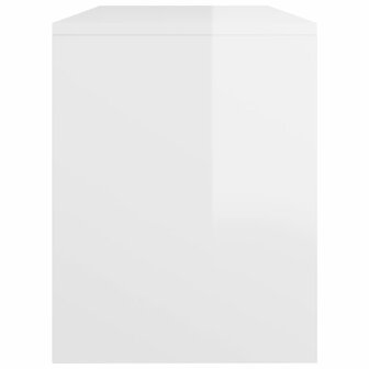 Kaptafelkruk 70x35x45 cm bewerkt hout hoogglans wit