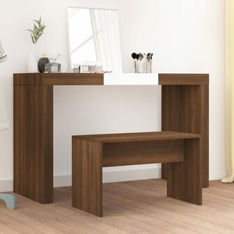 Kaptafelkruk 70x35x45 cm bewerkt hout bruin eikenkleur