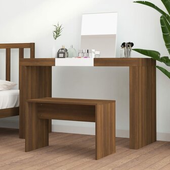 Kaptafelkruk 70x35x45 cm bewerkt hout bruin eikenkleur