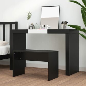 Kaptafelkruk 70x35x45 cm bewerkt hout zwart
