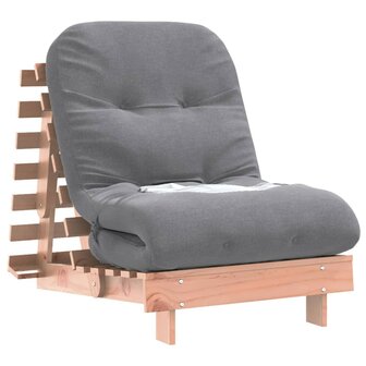 Futon slaapbank met matras 70x206x11 cm massief douglashout