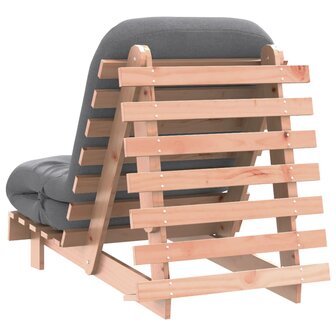 Futon slaapbank met matras 70x206x11 cm massief douglashout