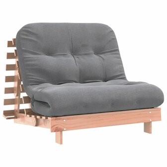 Futon slaapbank met matras 100x206x11 cm massief douglashout