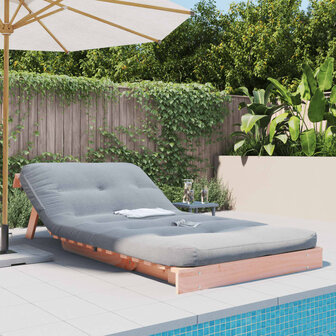 Futon slaapbank met matras 100x206x11 cm massief douglashout