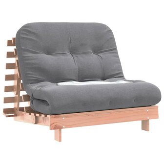 Futon slaapbank met matras 100x206x11 cm massief douglashout