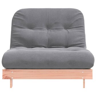 Futon slaapbank met matras 100x206x11 cm massief douglashout
