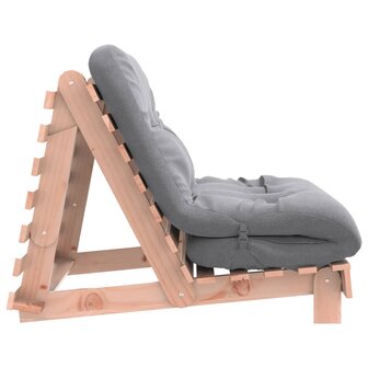 Futon slaapbank met matras 100x206x11 cm massief douglashout