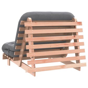 Futon slaapbank met matras 100x206x11 cm massief douglashout