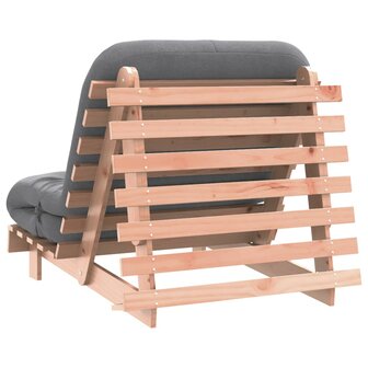 Futon slaapbank met matras 80x206x11 cm massief douglashout