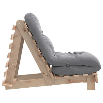 Futon slaapbank met matras 60x206x11 cm massief grenenhout
