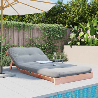 Futon slaapbank met matras 90x206x11 cm massief douglashout