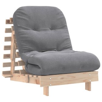 Futon slaapbank met matras 70x206x11 cm massief grenenhout