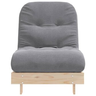 Futon slaapbank met matras 70x206x11 cm massief grenenhout