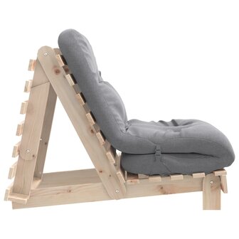 Futon slaapbank met matras 70x206x11 cm massief grenenhout