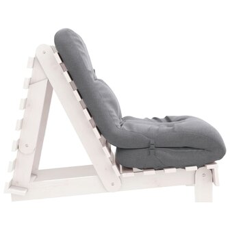 Futon slaapbank met matras 60x206x11 cm massief grenenhout wit