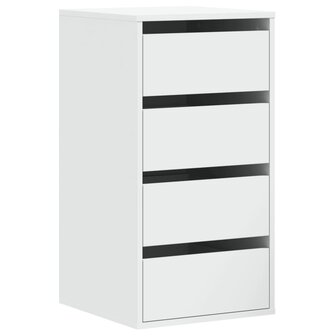 Ladekast 40x41x76 cm bewerkt hout wit