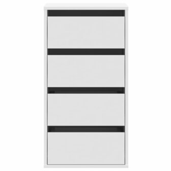 Ladekast 40x41x76 cm bewerkt hout wit