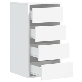 Ladekast 40x41x76 cm bewerkt hout wit