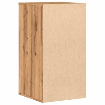 Ladekast 40x41x76 cm bewerkt hout artisanaal eikenkleurig