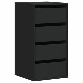 Ladekast 40x41x76 cm bewerkt hout zwart