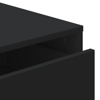 Ladekast 40x41x76 cm bewerkt hout zwart