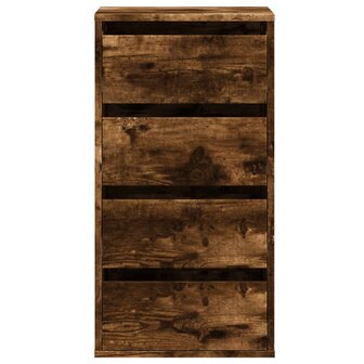 Ladekast 40x41x76 cm bewerkt hout gerookt eikenkleurig